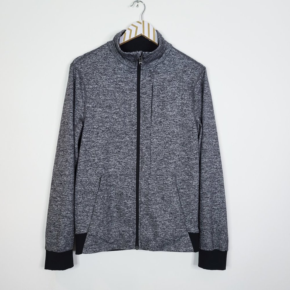 LULULEMON Men's Prepost Jacket Full Zip Athletic Size Small Gray Black - Picture 4 of 11